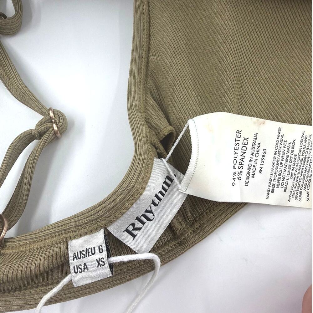 Rhythm Sage Bonsai Rib Crop Top Size XS - Picture 7 of 9